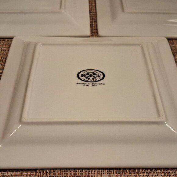 BIA APPETIZER SQUARE PLATES 7-1/4" BY 7-1/4" WHITE Set of 3 - Picture 5 of 8